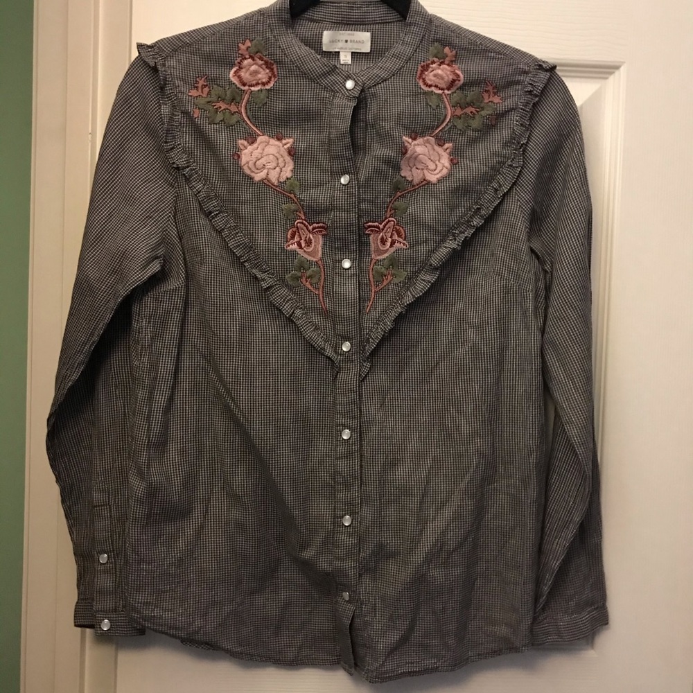 lucky brand button up shirt